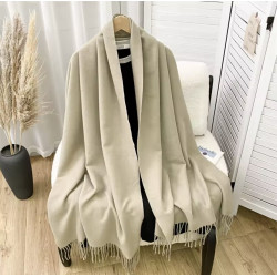 Szalik z frędzlami jasny...