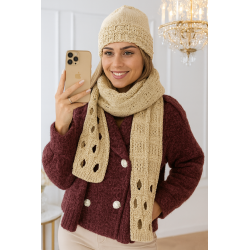 Komplet wełniany czapka i...