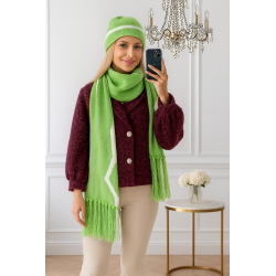 Komplet wełniany czapka i...