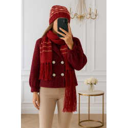 Komplet wełniany czapka i...