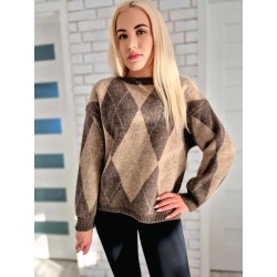 Sweter w romby fango
