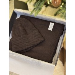 Komplet kaszmirowy czapka...