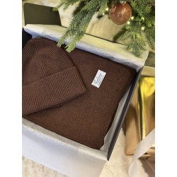 Komplet kaszmirowy czapka...