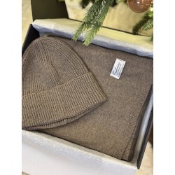 Komplet kaszmirowy czapka...