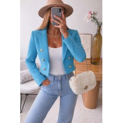 Marynarka z guzikami turkusowa