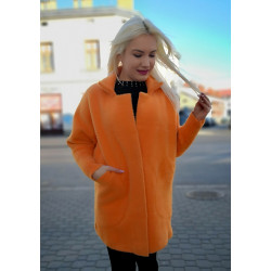 Płaszcz alpaka pomarańczowy