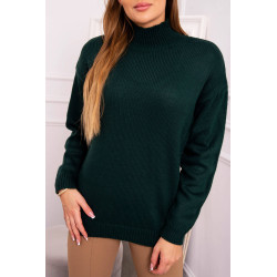 Sweter z półgolfem zielony