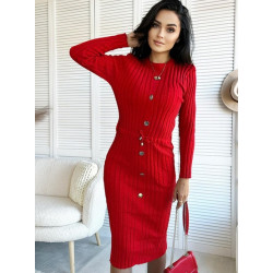 Sukienka sweterkowa czerwona
