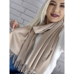 Szalik cashmere jasny beż