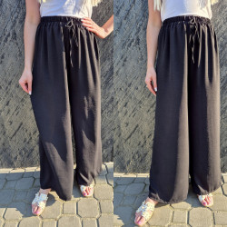 Cienkie zwiewne spodnie na...