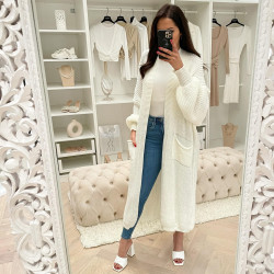 Kardigan oversize ecru