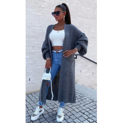 Kardigan oversize grafitowy