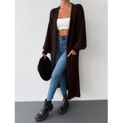 Kardigan oversize brązowy...