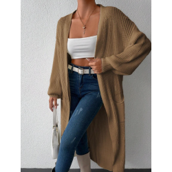 Kardigan oversize karmelowy