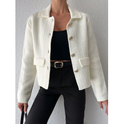 Jesienny dzianinowy żakiet...