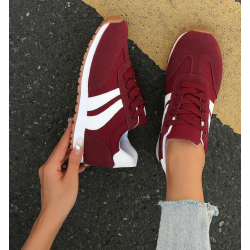 Buty sportowe burgundowe