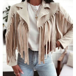 Kurtka narzutka zamszowa z...