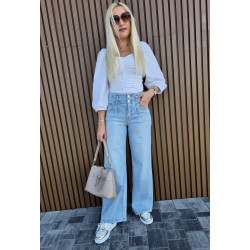Spodnie jeansy dzwony z...